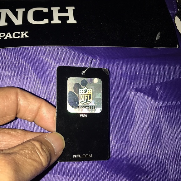 NWT NFL Vikings Drawstring Backpack - Picture 5 of 7